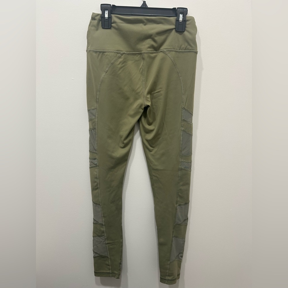 Victoria's Secret Leggings Size Small Green Sport Knockout With Mesh 27”‎ Inseam - Picture 5 of 7